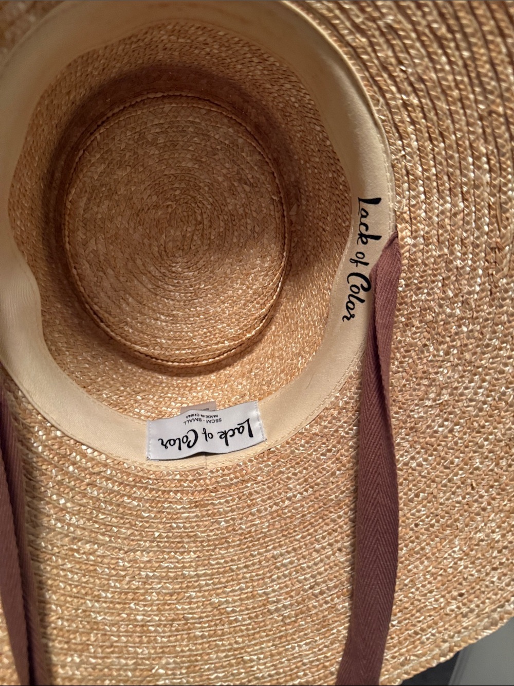 Lack Of Color Natural Paloma Sun Hat with Brown Ribbon Tie - Picture 2 of 5